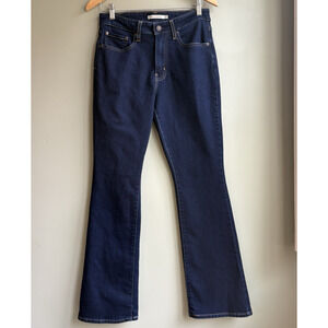 Levis 725 High Rise Bootcut Jeans Size 30 x 30 Dark Wash Stretch Denim